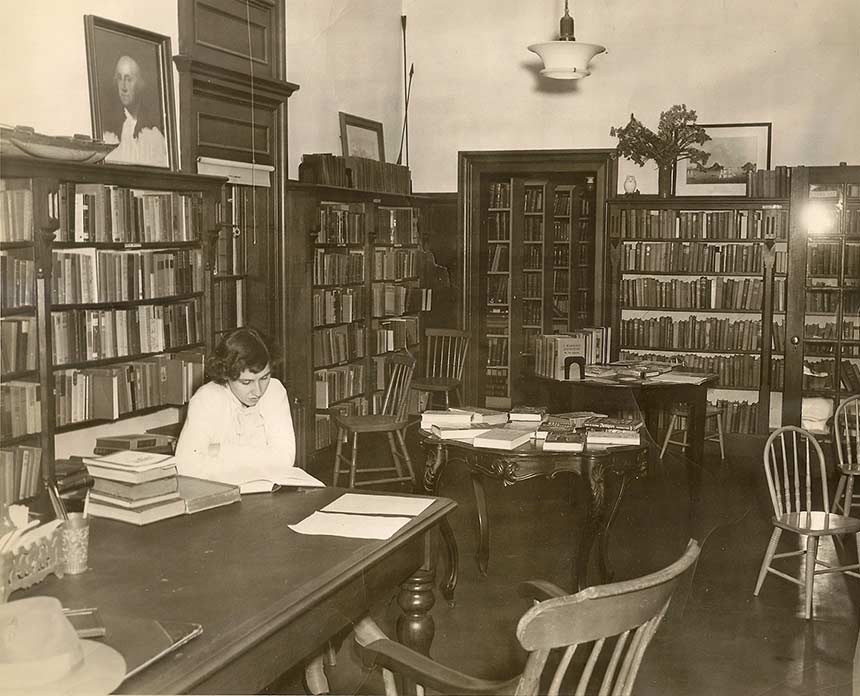 Inside the Sturgis Library old photo